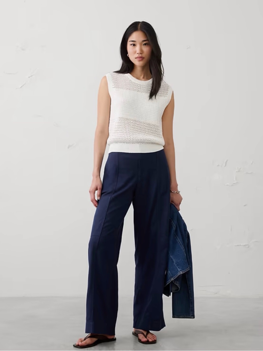 Banana republic STRAIGHT HIGH-RISE LINEN-BLEND UTILITY PANT